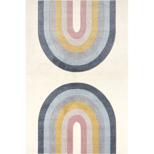Oliver Portia Retro Rainbow Kids Area Rug & Reviews Wayfair